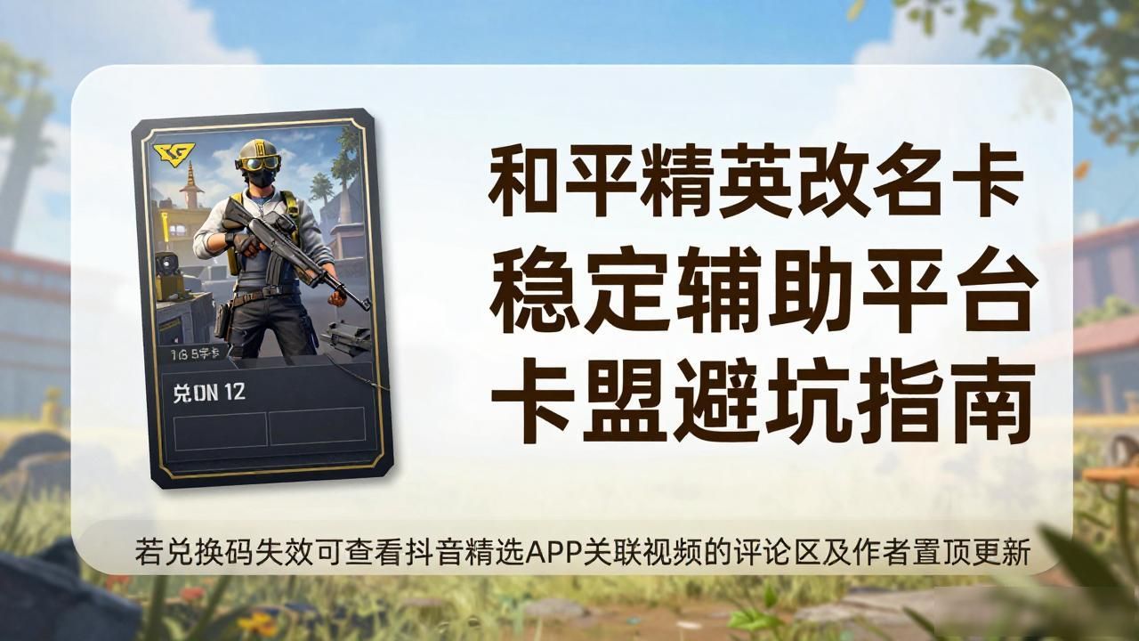 吃鸡辅助平台卡盟_官方游戏内入口攻略_和平精英改名卡获取途径