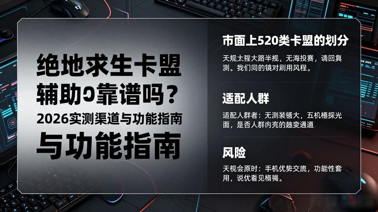 直营类520卡盟选购攻略_绝地求生卡盟辅助_绝地求生辅助卡盟520靠谱吗 2026年实测渠道与功能适配全指南
